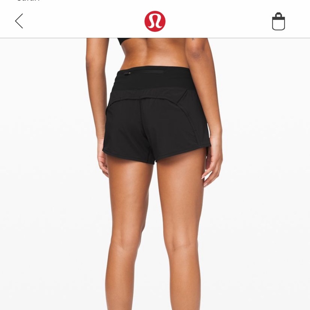 Lululemon Run Times Short II Black 4”